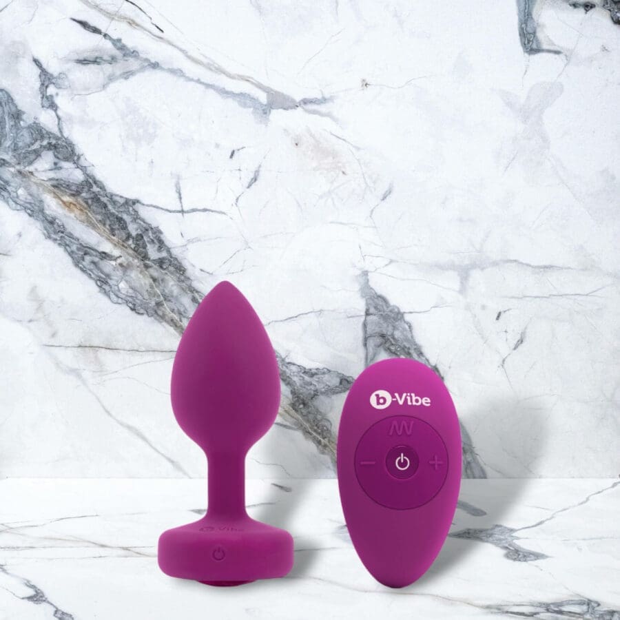 B Vibe Vibrating Jewel Plug S M 12