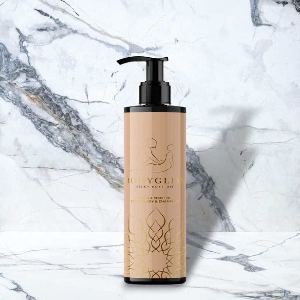 Bodygliss Massage Collection Seidig weiches Öl Erdbeere Champagner