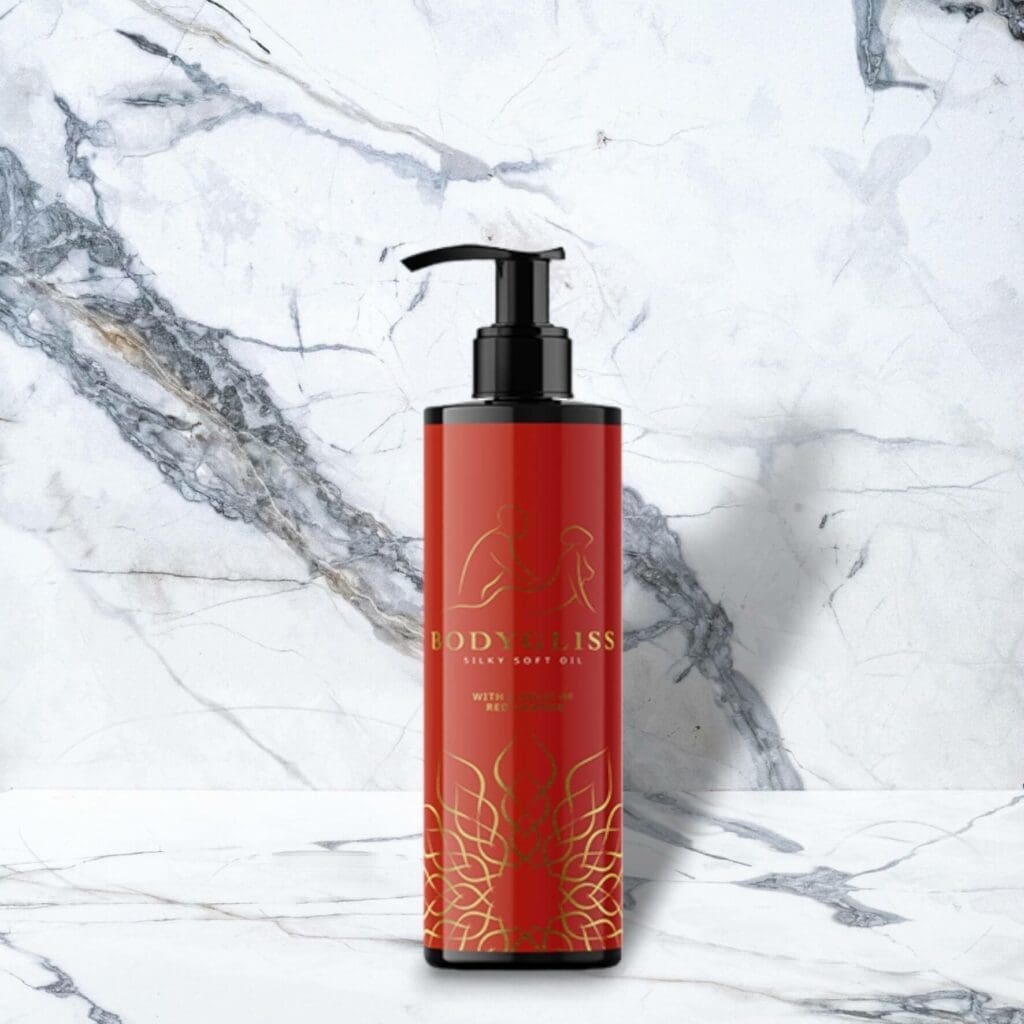 Bodygliss Massage Kollektion Seidenweiches Öl Rot Orange
