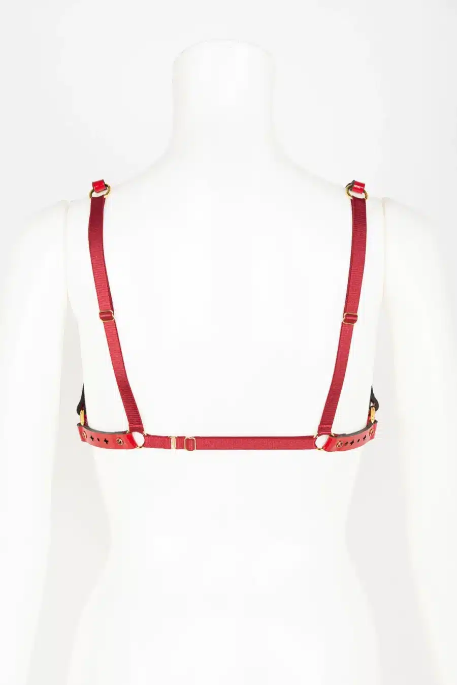 Fraulein Kink Rosso Bianco Nero Käfig Harness 15