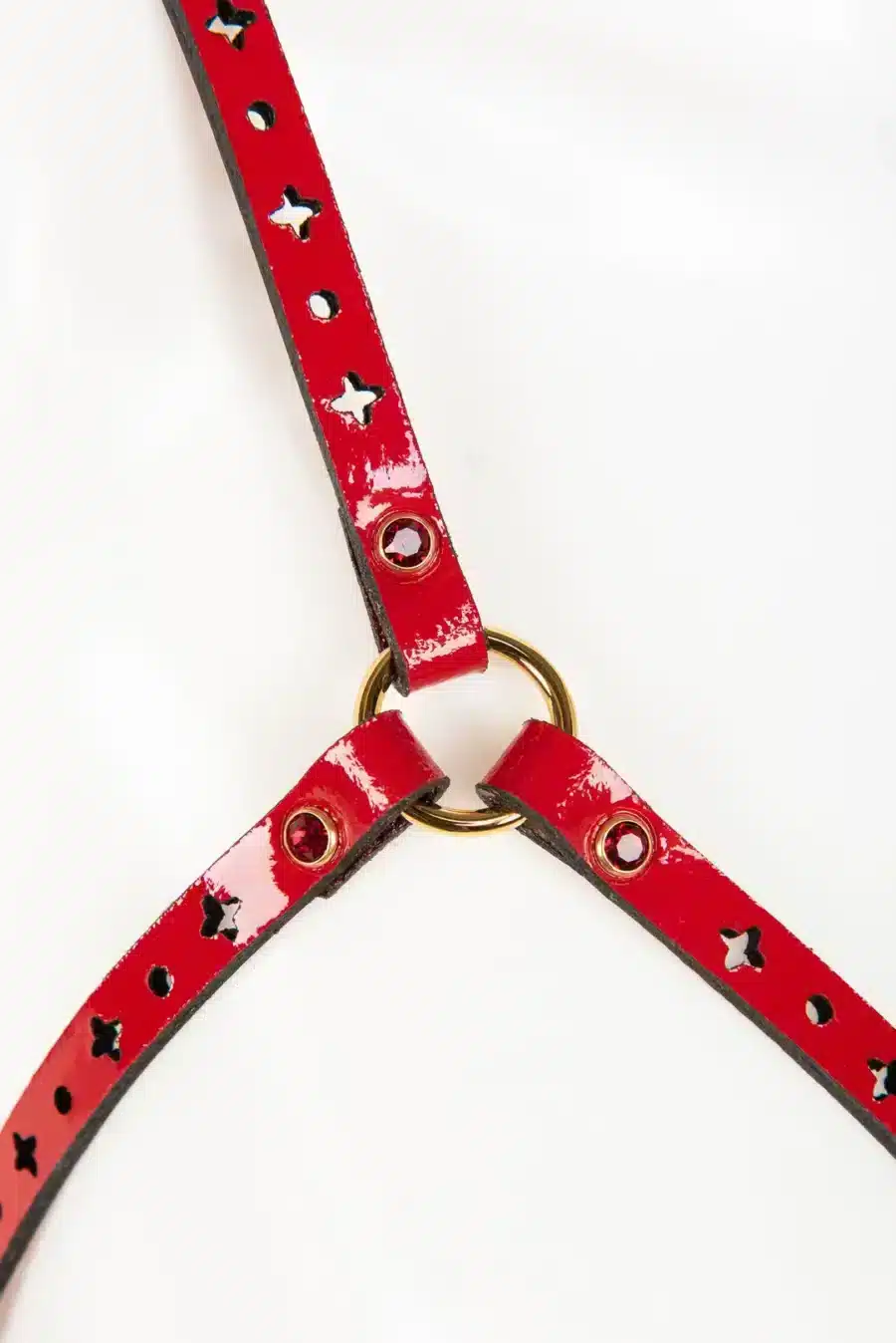 Fraulein Kink Rosso Bianco Nero Käfig Harness 16