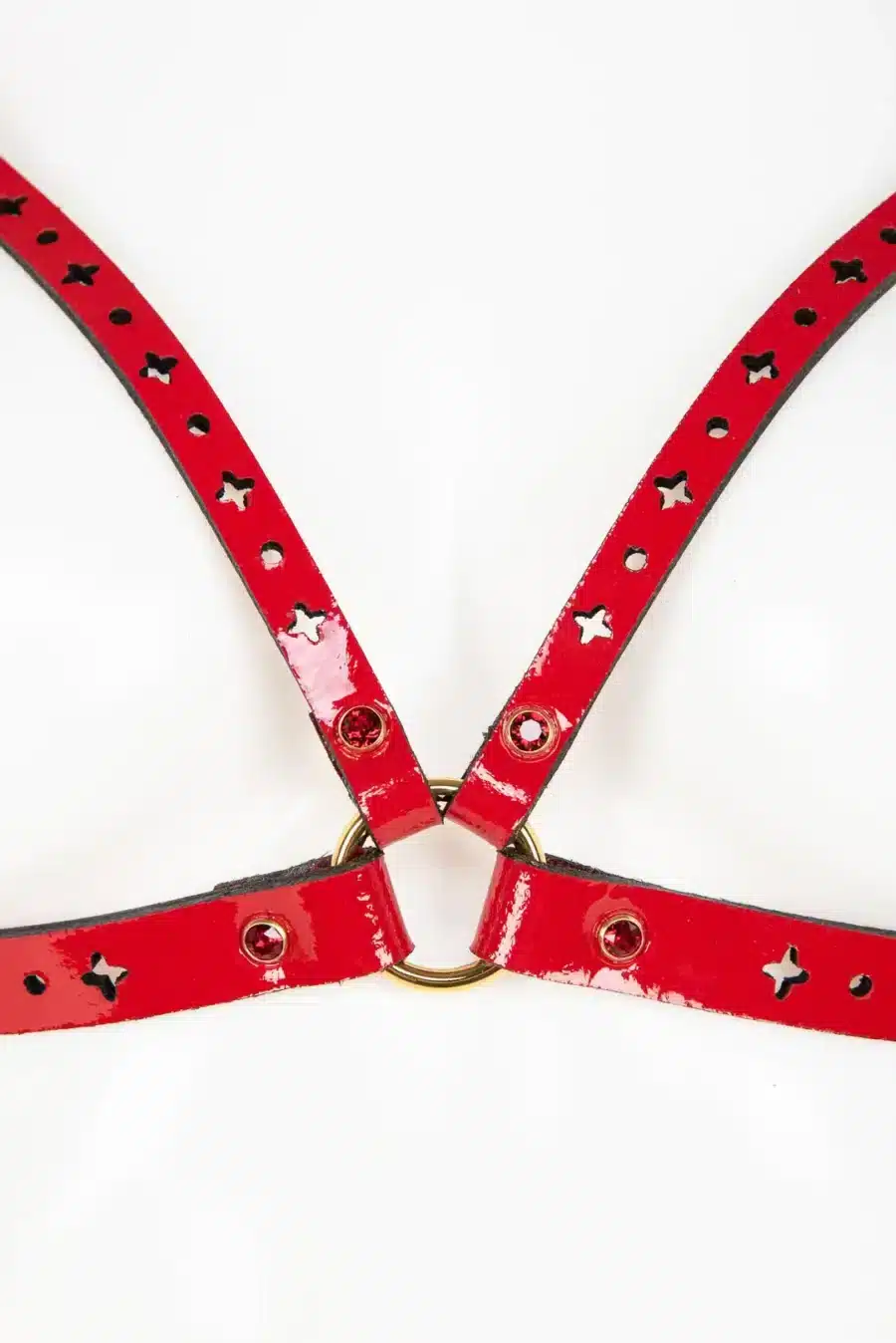 Fraulein Kink Rosso Bianco Nero Käfig Harness 18