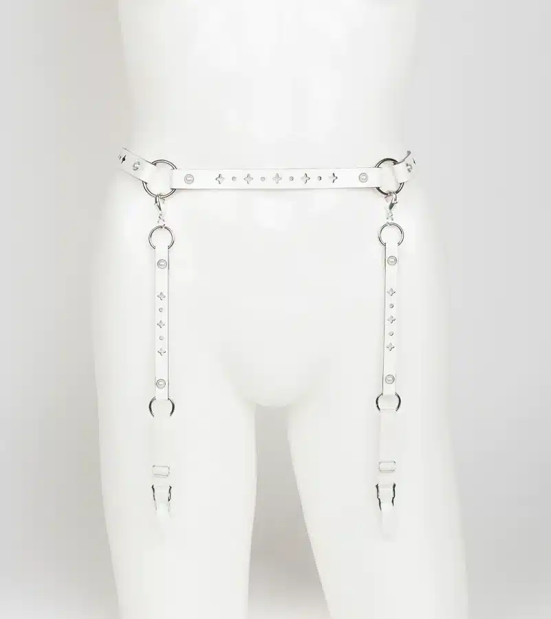 Fraulein Kink Rosso Bianco Nero Taille Strumpfhalter 24