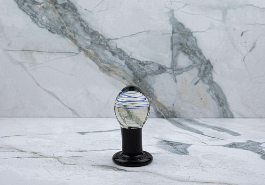 Glas Amethyst Regen Glas Buttplug 2