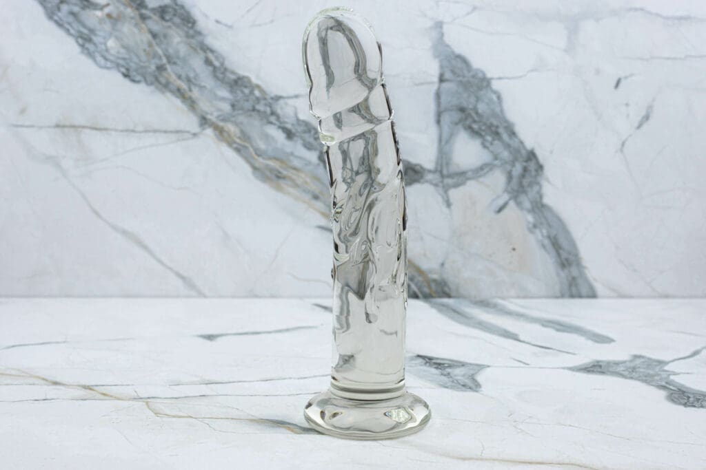 Glas Roter Kopf Doppeltes Glas Dildo 22