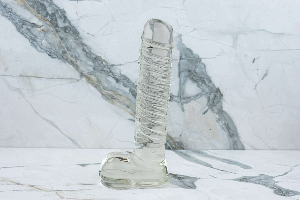 Glas Roter Kopf Doppeltes Glas Dildo 28