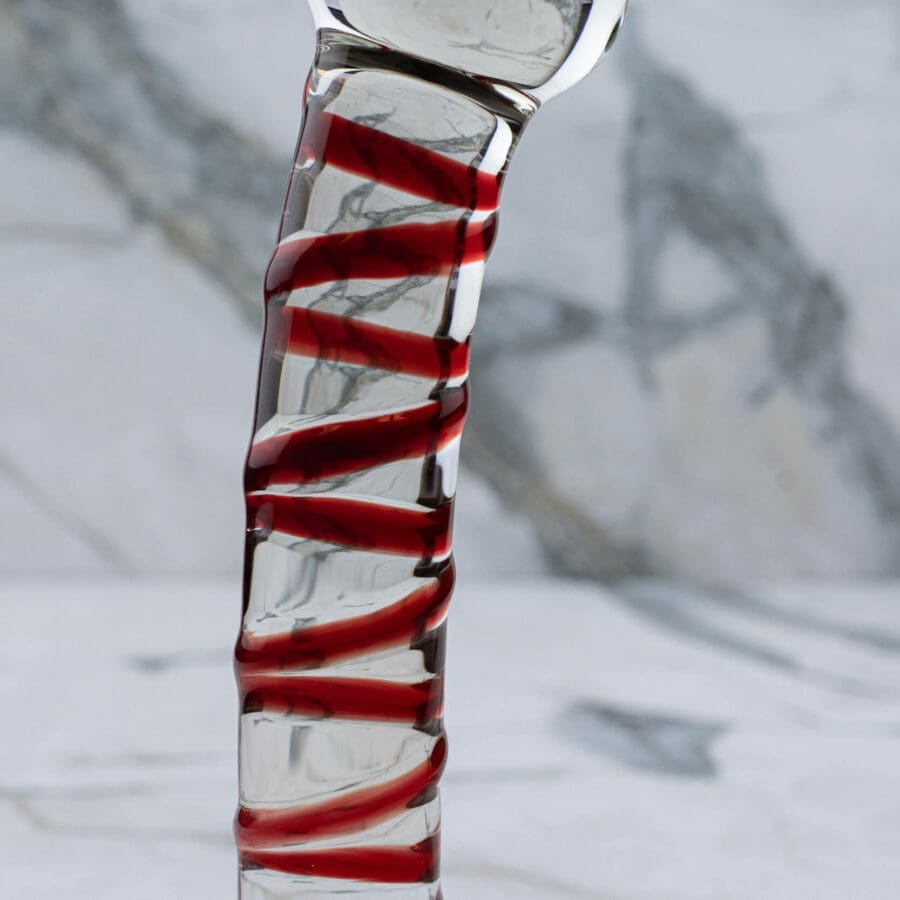 Glas Roter Kopf Doppeltes Glas Dildo 34