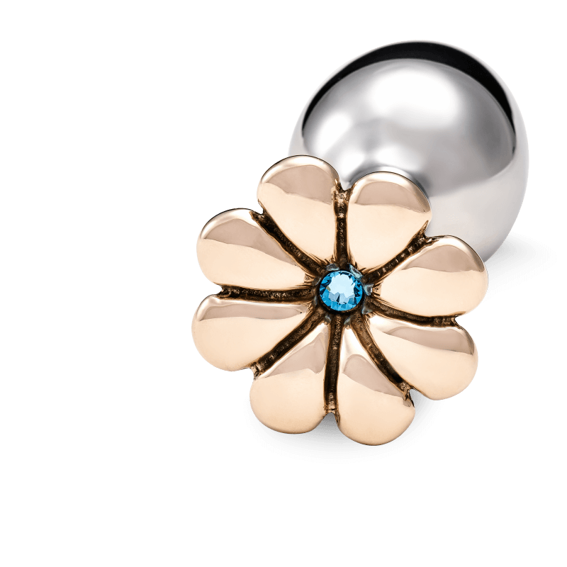 Rosenknospen Blume Kristall Buttplug