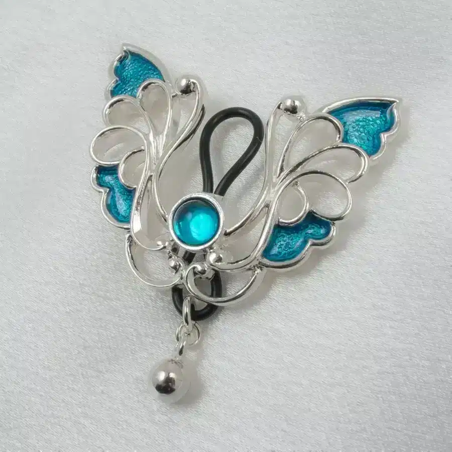 Sylvie Monthule Set 3 Schmetterlingsflügel Silber 14