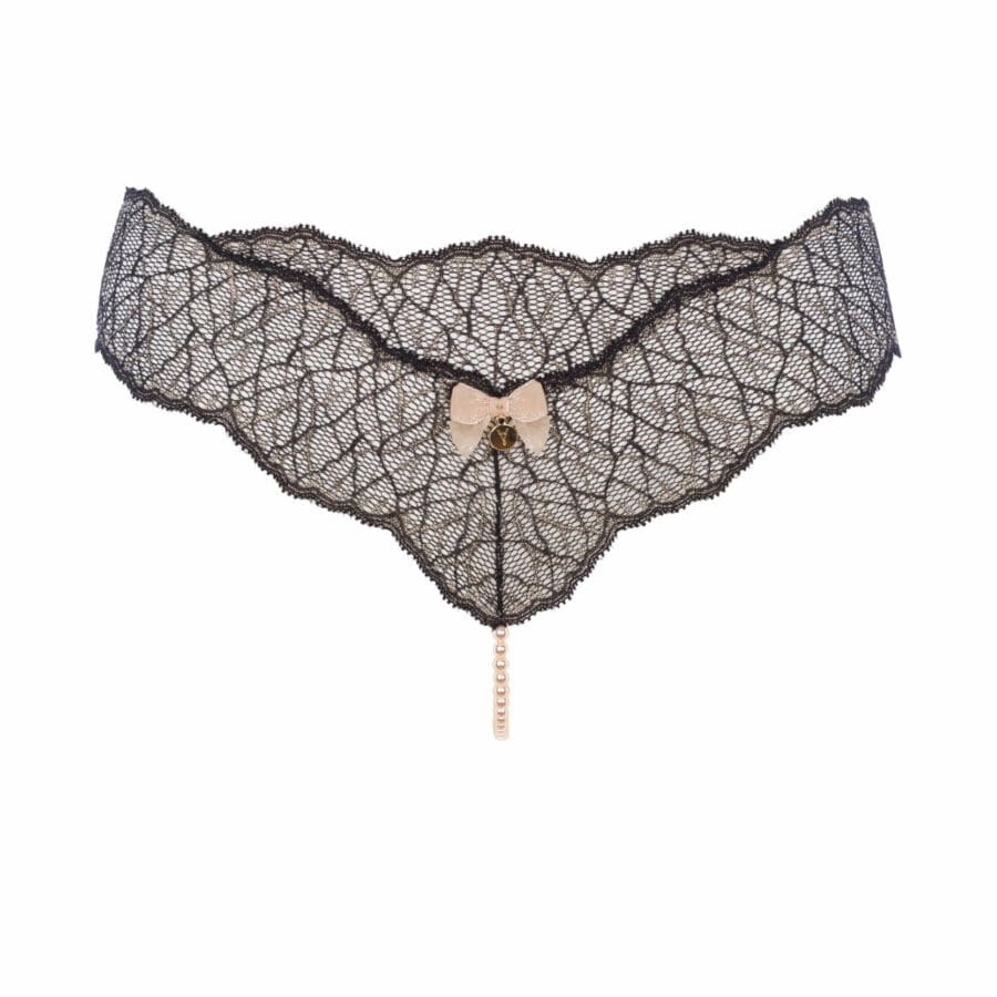 Bracli Sydney Einzelne schwarze Perlenkette