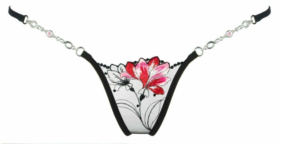 Lucky Cheeks Roter Blumen-Tanga