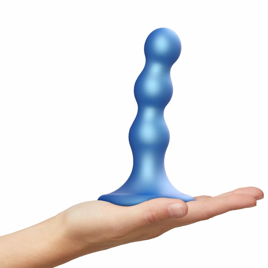 Strap On Me Dildo Plug Balls Metallic Blau