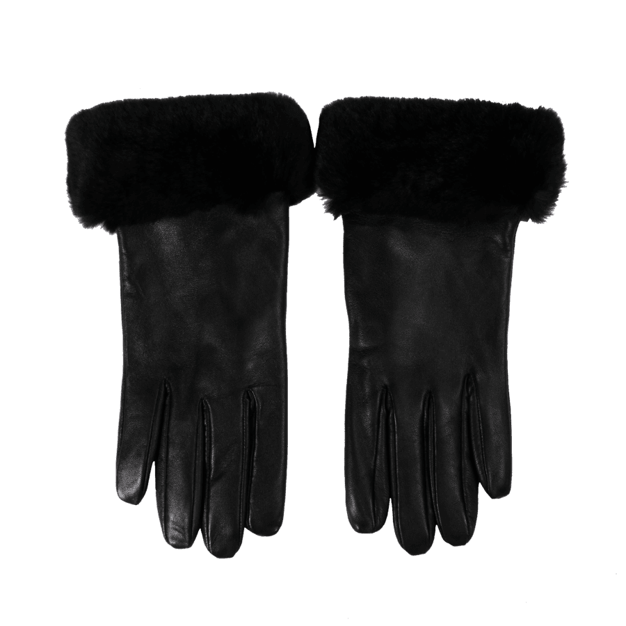 Elif Domanic Etty Handschuhe Mit Lambswool Schwarz