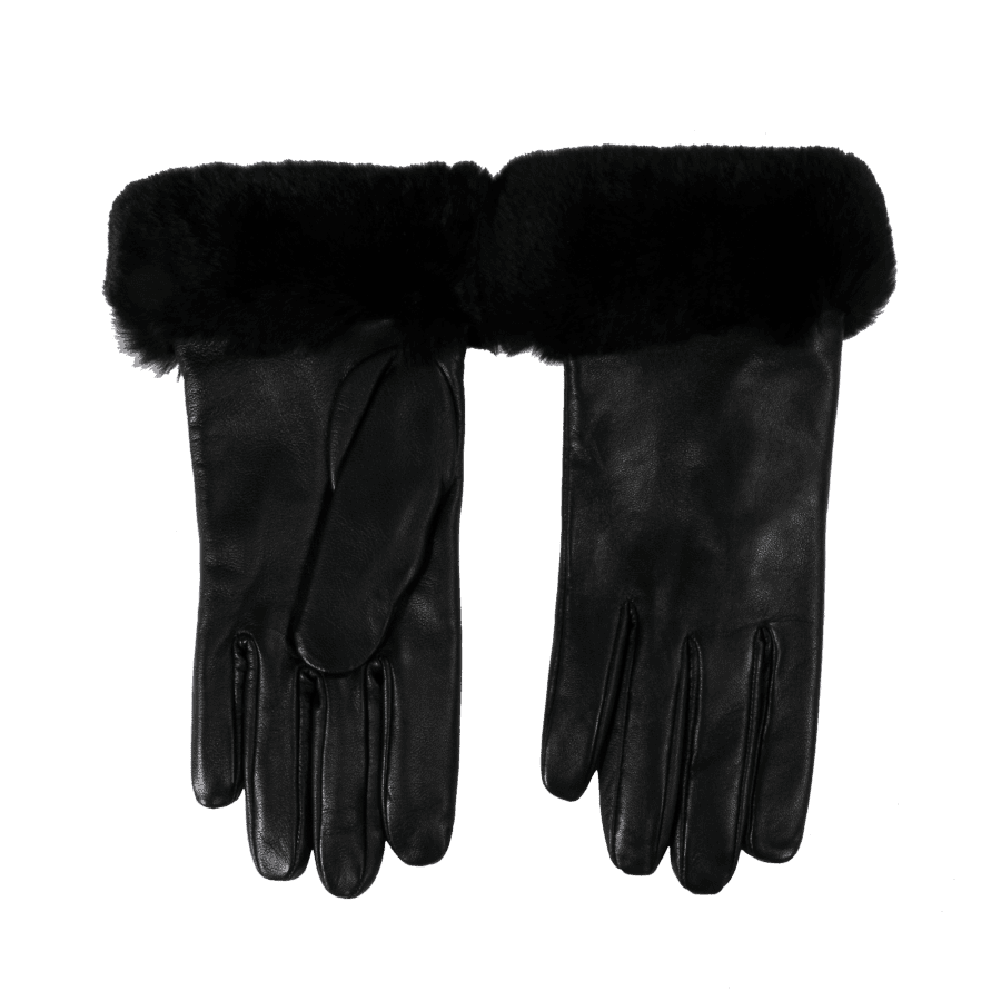 Elif Domanic Etty Handschuhe Mit Lambswool Schwarz