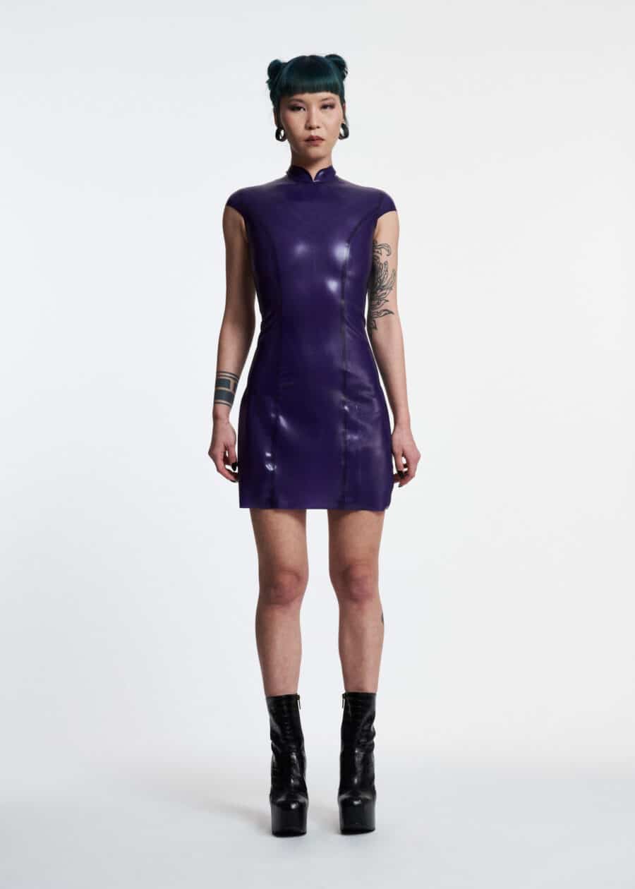 Filth Latex - The Ivy Halbtransparentes Latex Minikleid