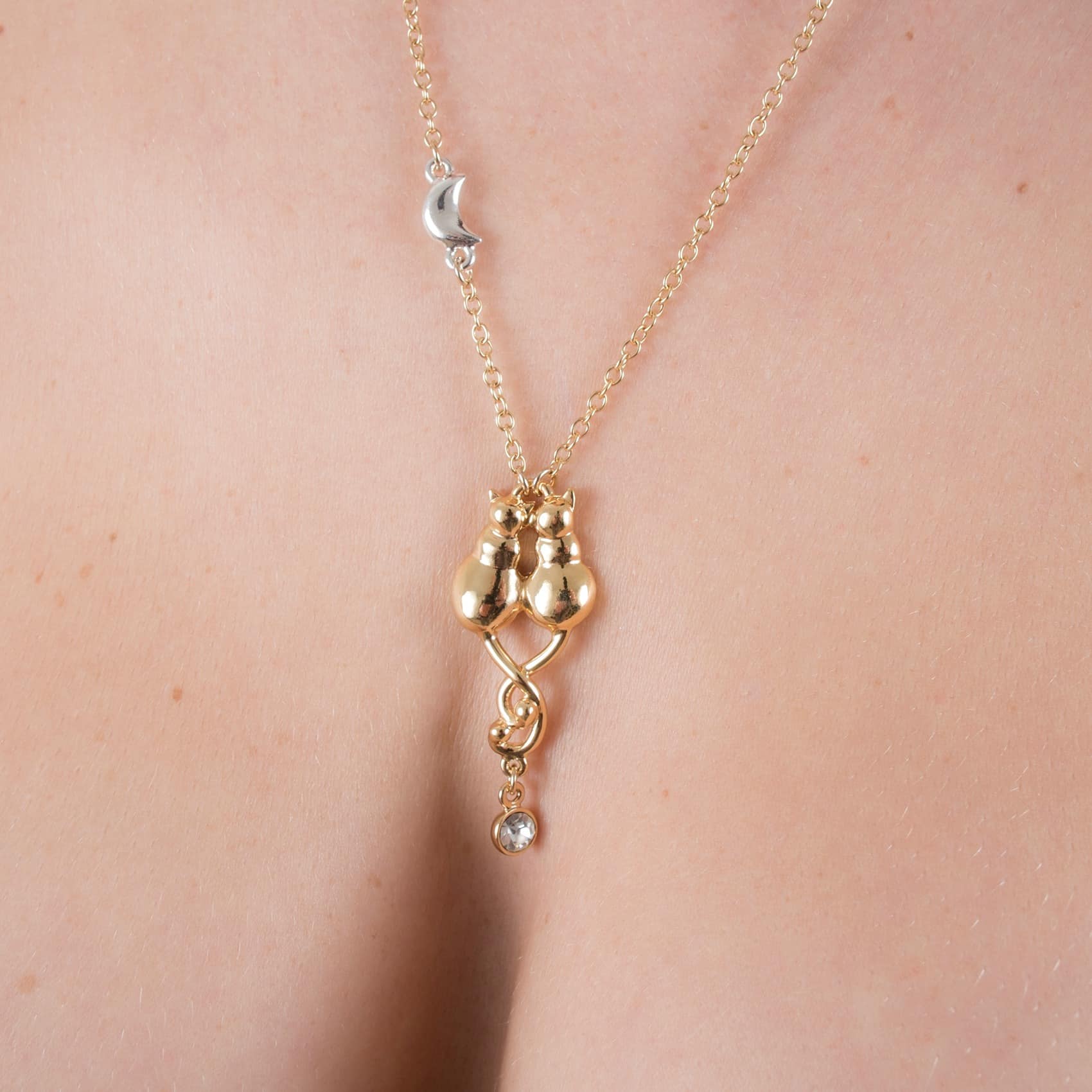 Sylvie Monthulé – Halskette Entwined Cats | Gold