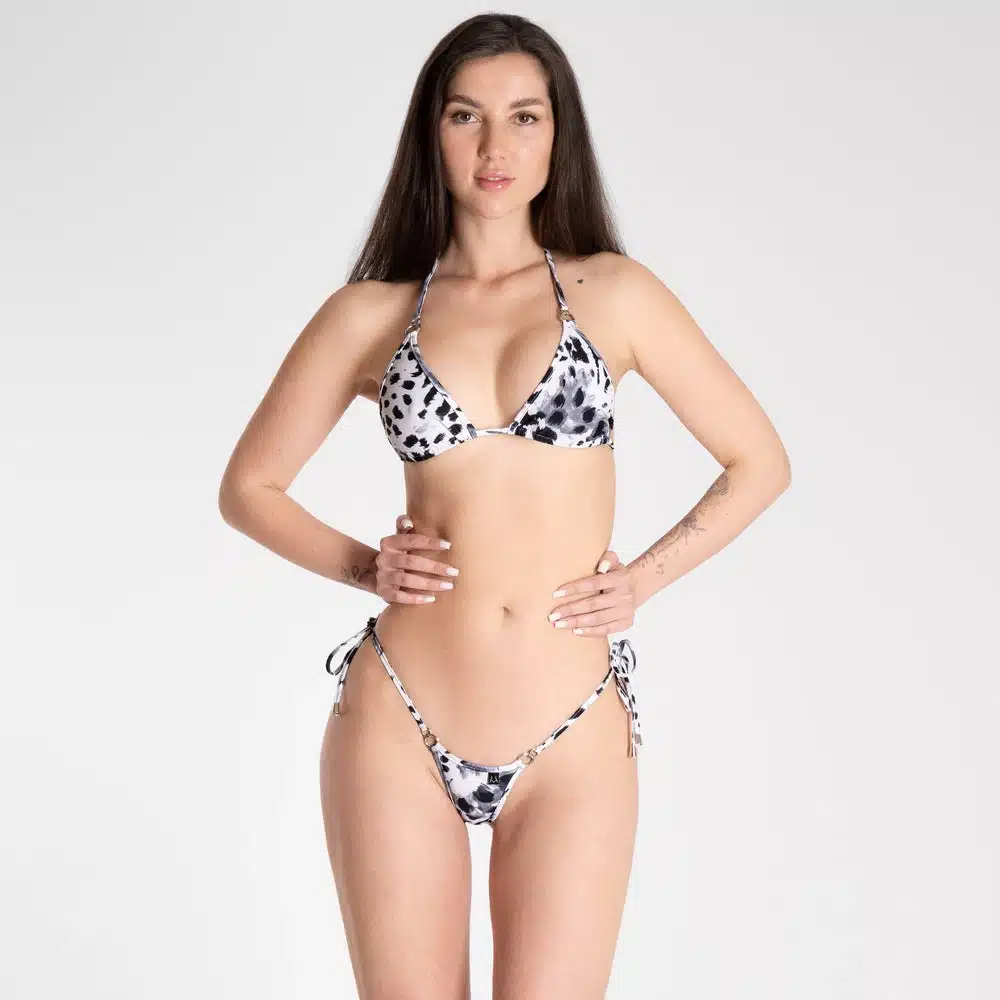 Lucky Cheeks | Bikini „Snow Leopard Beauty“ – Mini-G-String mit Schnürung – Bild 5