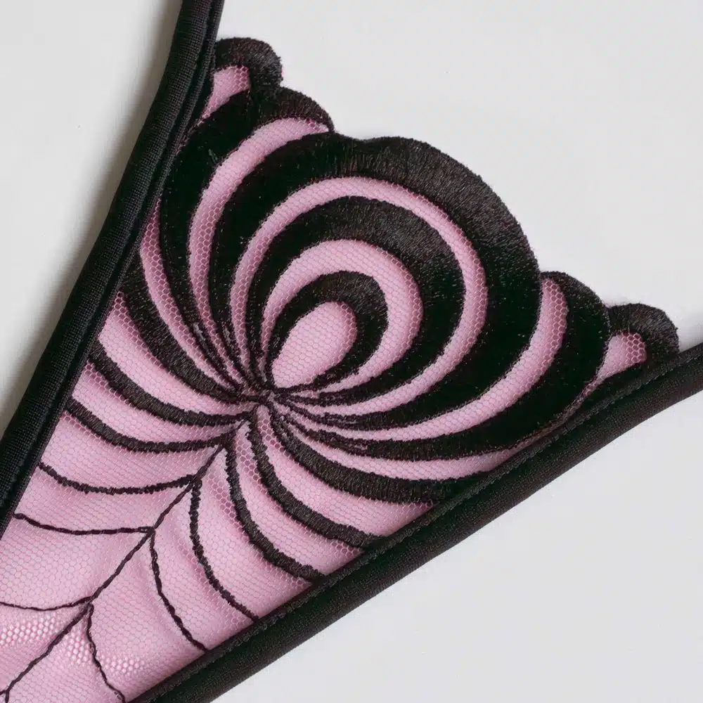 Lucky Cheeks | Hypnotica – Mini-G-String – Schwarz/Rosa – Bild 3