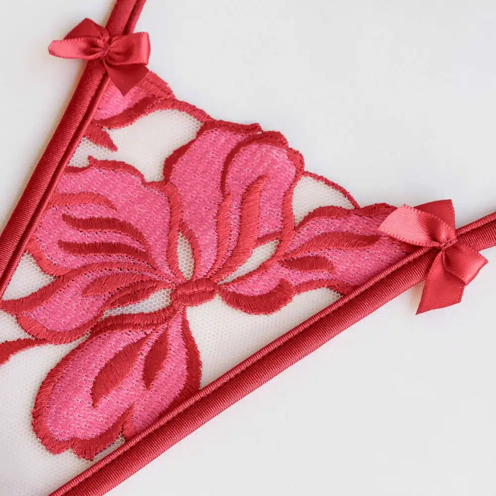 Lucky Cheeks | Rosebud – Mini-G-String – Rot/Rosa – Bild 3