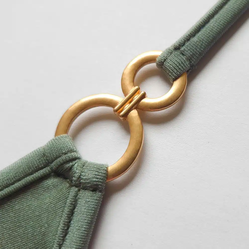 Lucky Cheeks | Bikini Olive Green Glamour - Tiny T-String - Grün – Bild 3