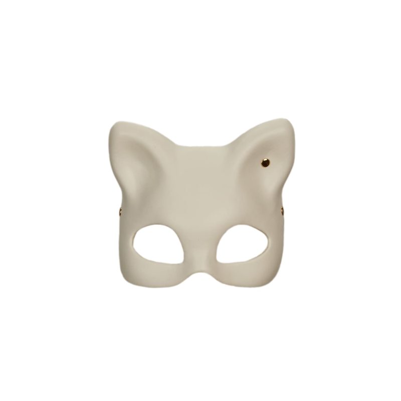Asche Gold Katzenmaske Weiß